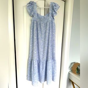 Blue and White loose fit dress, Size S